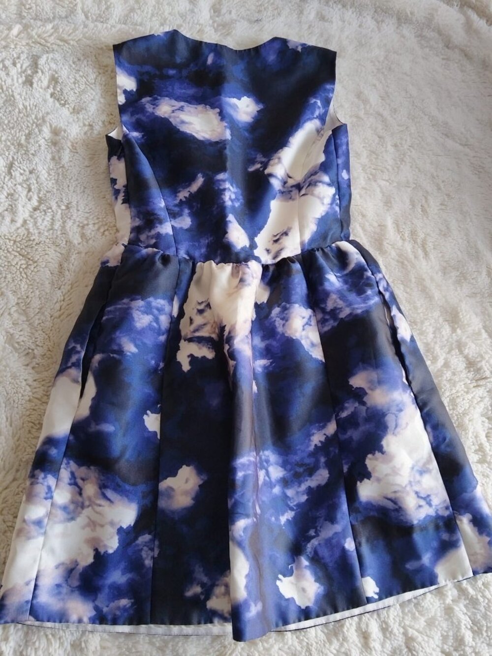 kate spade Blue and White Cloud-Print Sleeveless Mini Dress - Picture 5 of 14